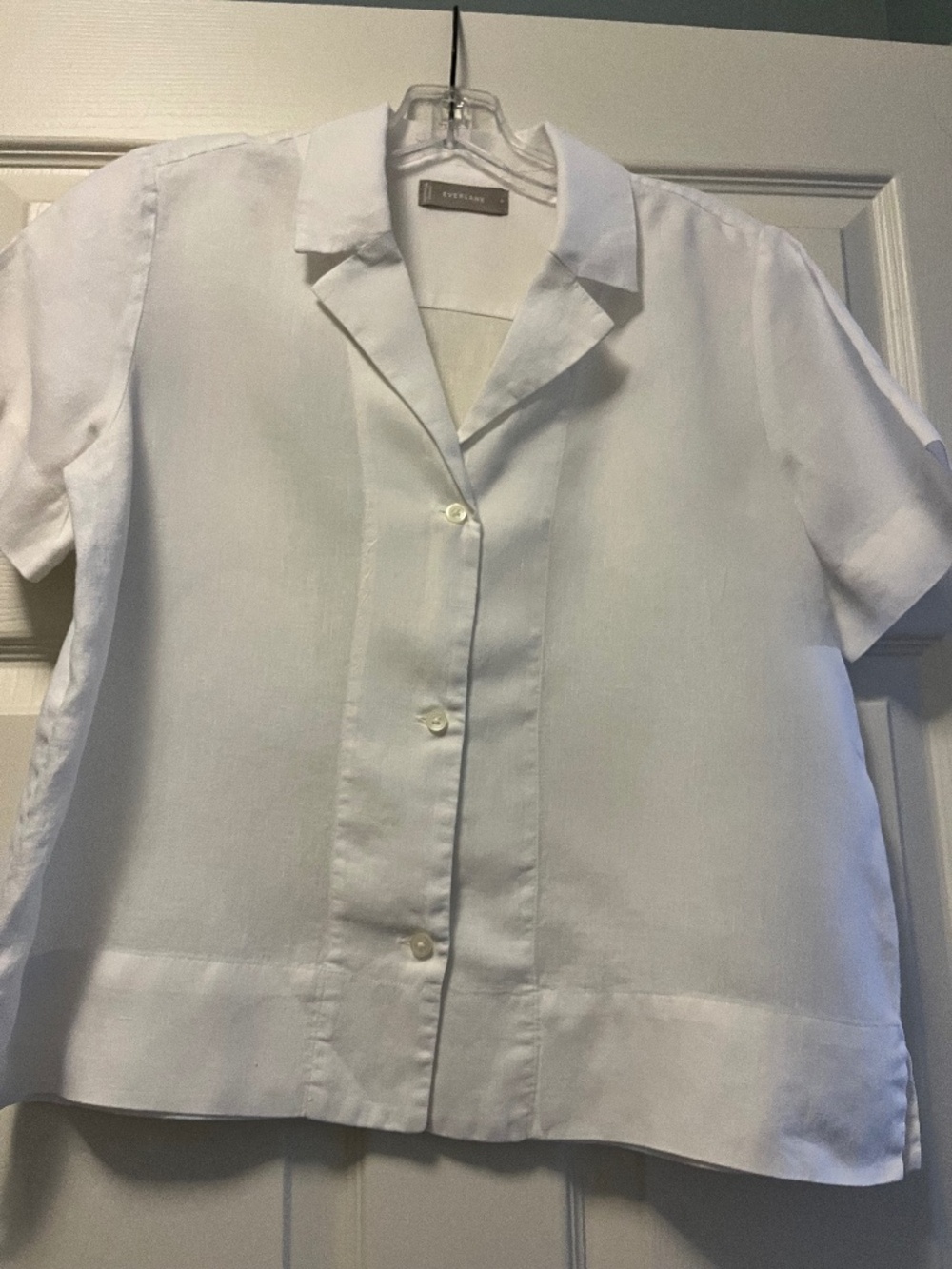 Everlane linen shirt, Size 4, white